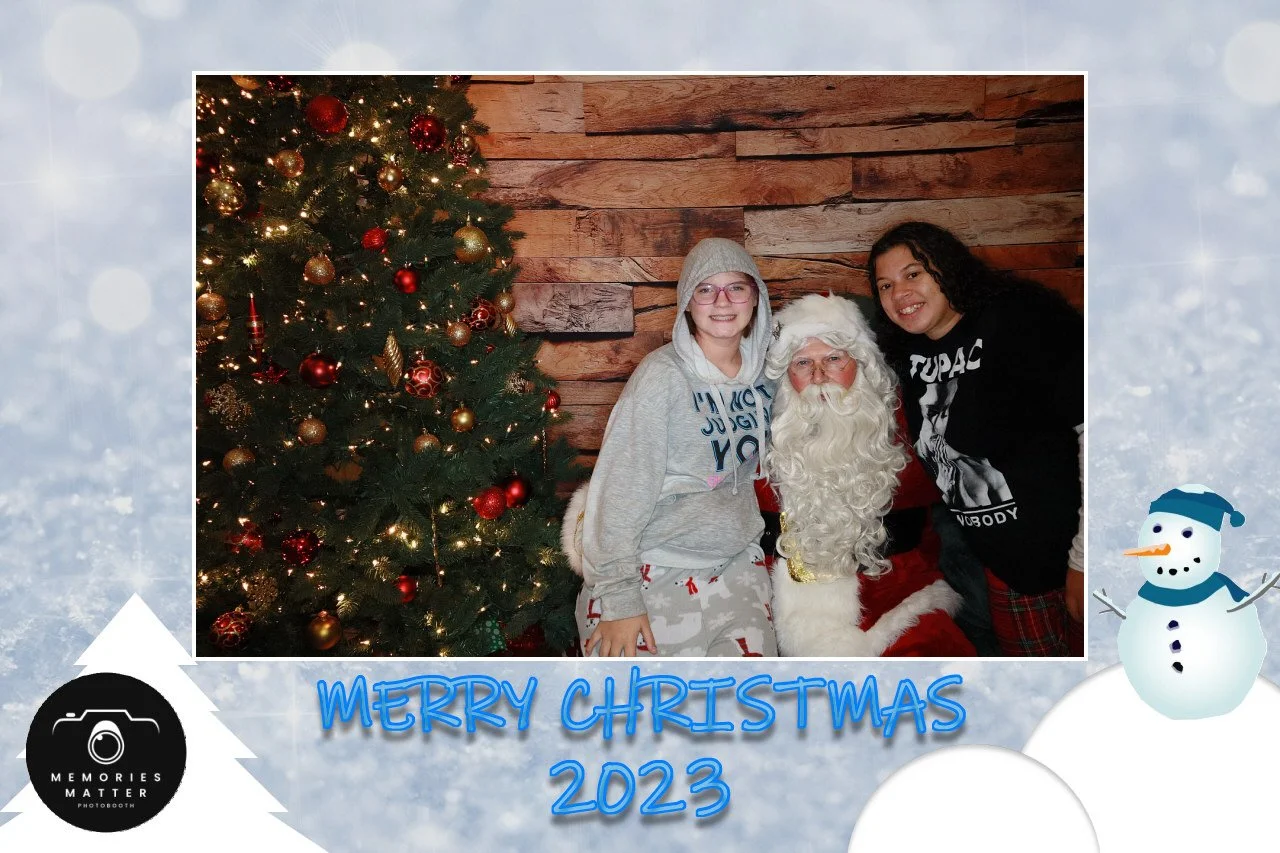 Group of guests at the photo booth